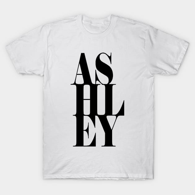 Ashley Girls Name Bold Font T-Shirt by xsylx